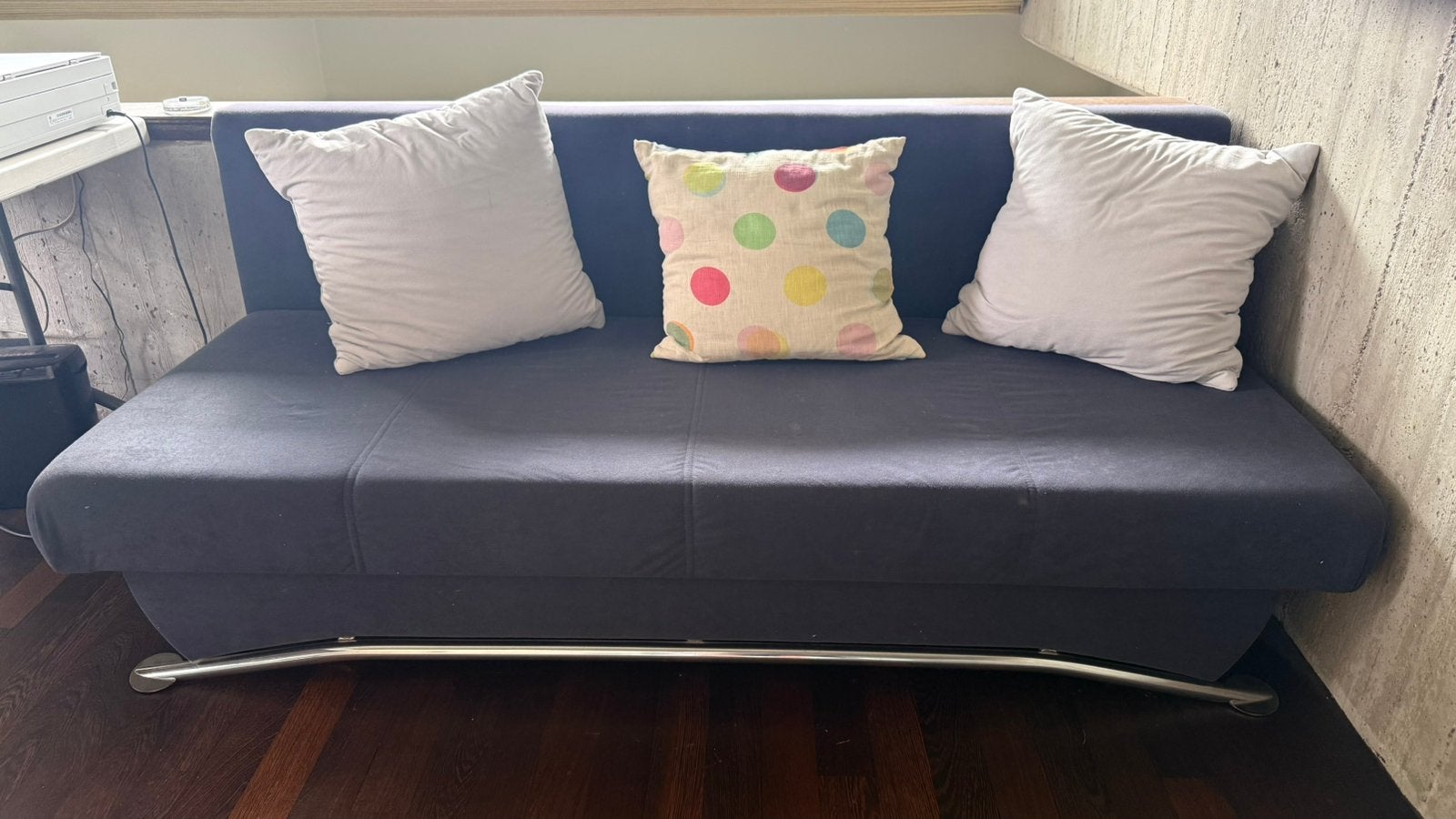 Zetelbed donkerblauw+ 3 kussens, Huis en Inrichting, Ophalen, Gebruikt