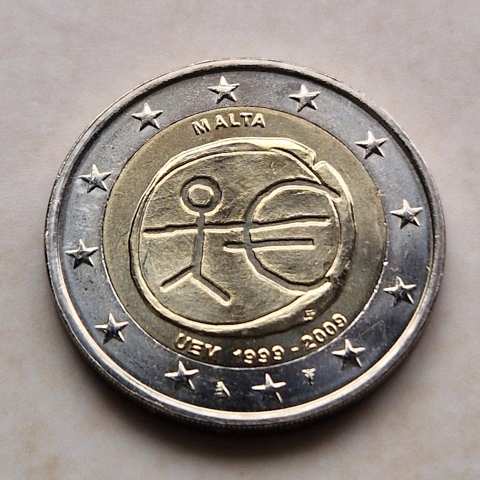 2009 Malta , 2 Euro Commemorative Coin, Enlèvement ou Envoi, Malte, 2 euros