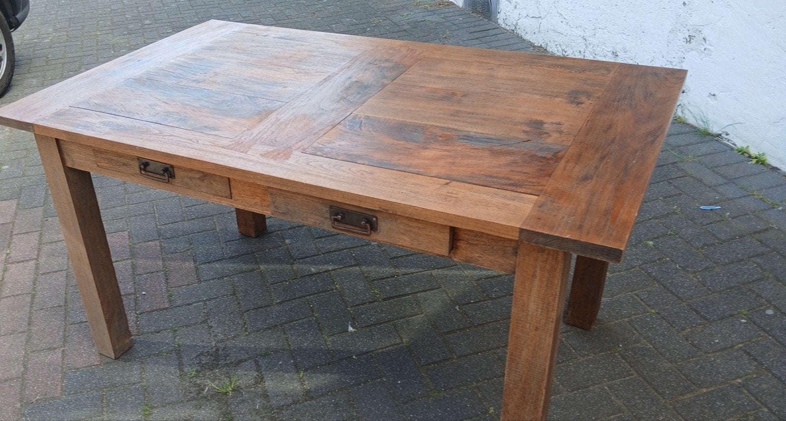 Eettafel / boerentafel , oude Teak 90 x 150, Huis en Inrichting, Tafels | Eettafels, Ophalen