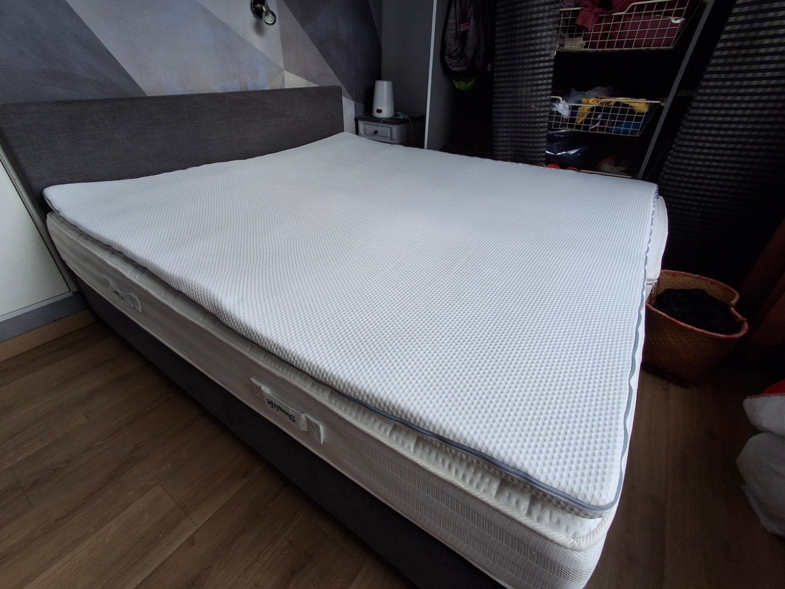 Ikea Nästaberg Topper (180x200) Als nieuw, Huis en Inrichting, Slaapkamer | Boxsprings, Ophalen, Wit, Tweepersoons, Zo goed als nieuw