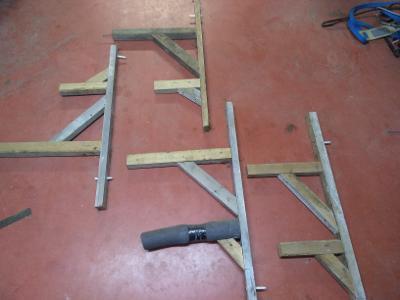 4 supports en bois mural idéal sellerie équitation