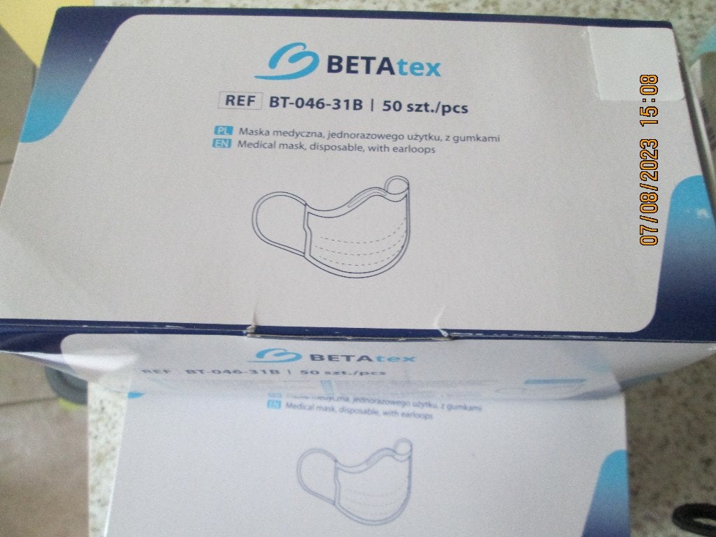 Masques médicaux « Betatex » 50 pièces, Divers, Enlèvement, Neuf