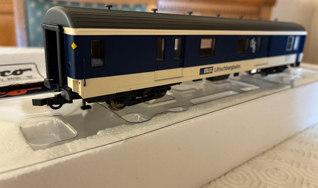 Roco 45592 BLS pakwagen met fietslogo, Ophalen of Verzenden, Roco