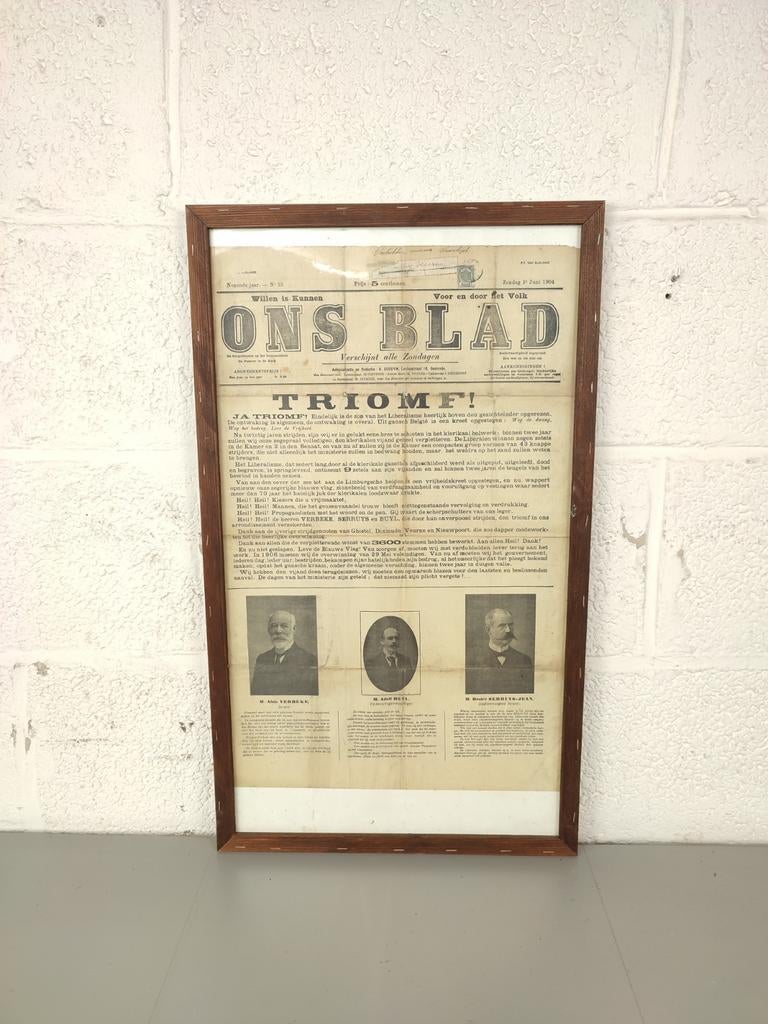 Affiche 1904 overwinning liberalen, Boeken, Ophalen
