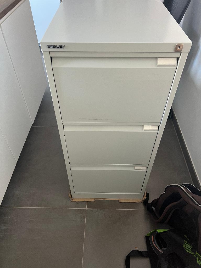 Dossierkast Bisley met hangmappen, Huis en Inrichting, Kasten | Roldeurkasten en Archiefkasten, Ophalen, Minder dan 50 cm, 100 tot 150 cm