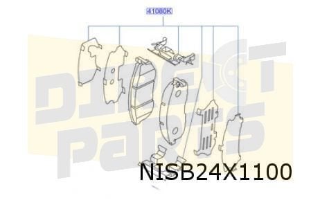 Nissan Juke / Cube (4/10-) remblokset cmplt. Origineel! D108, Neuf, -, -, Nissan