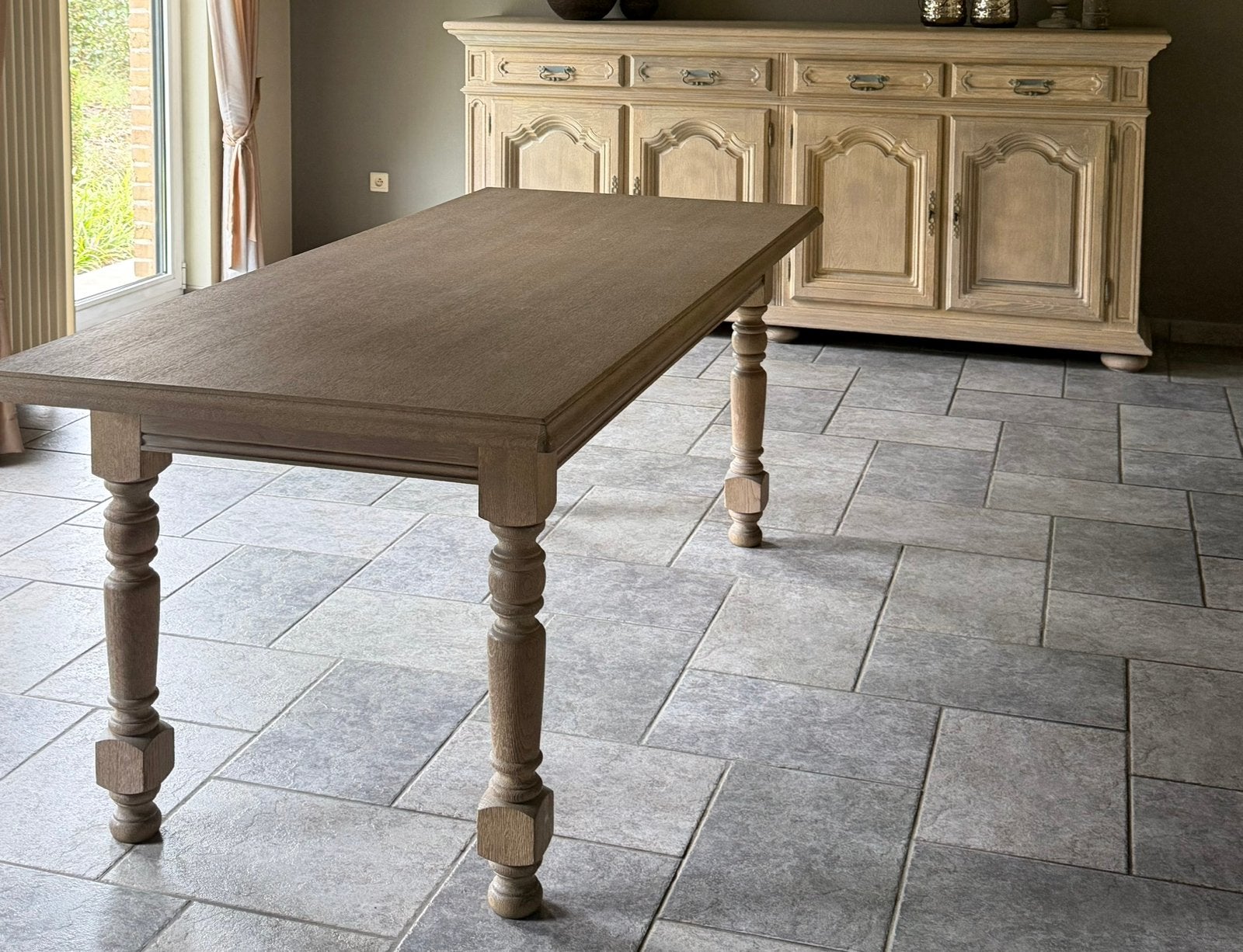 Mobilier de salle à manger en chêne (sablé), Maison & Meubles, Enlèvement, Utilisé, Landelijk