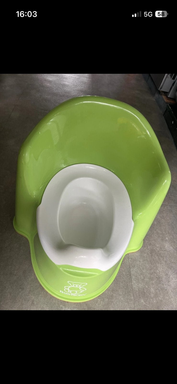 Babybjorn potje groen, Ophalen, Zo goed als nieuw