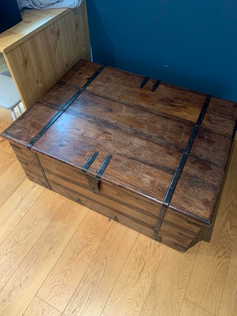 Houten kist, Moins de 50 cm, 50 à 100 cm, Enlèvement, Utilisé