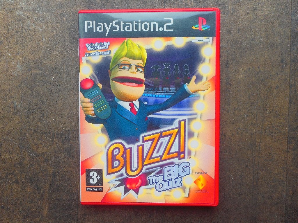 Buzz The Big Quiz voor PS2 (zie foto's) IV, Games en Spelcomputers, Games | Sony PlayStation 2, Puzzel en Educatief, Gebruikt