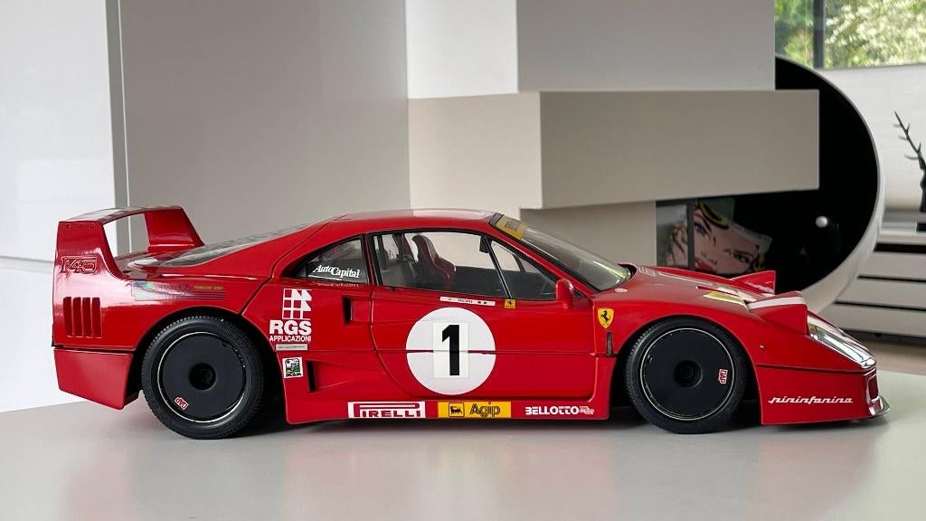 Ferrari F40 Pocher GT (K58) Gran Turismo 1:8 Race versie, Hobby en Vrije tijd, Modelauto's | 1:5 tot 1:12, Ophalen of Verzenden