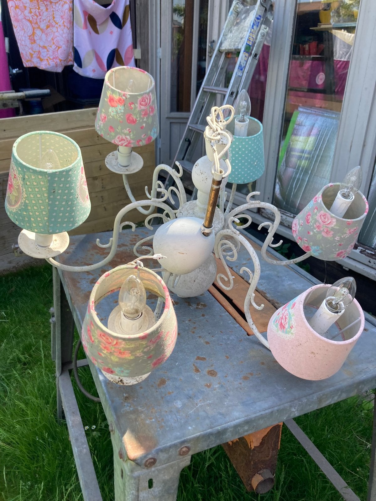 Écoutez de façon romantique, Maison & Meubles, Lampes | Lustres, Enlèvement, Utilisé, Métal, Landelijk romantisch