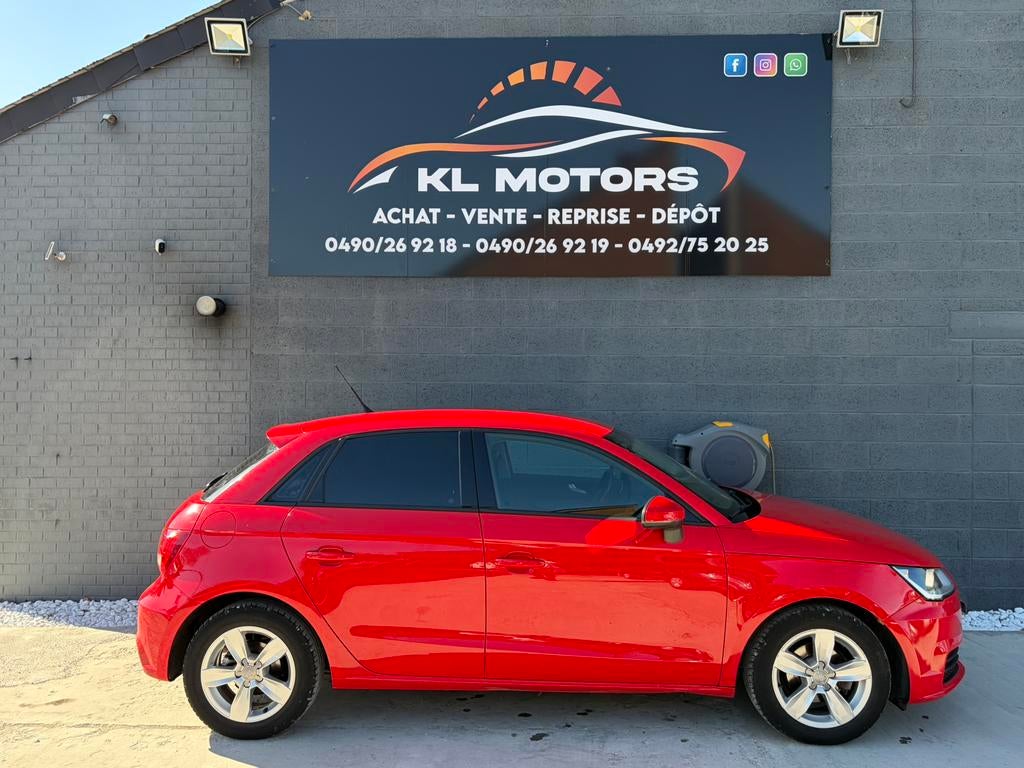 AUDI A1 SPORTBACK 1.4CR TDI 90CV 2017 128 000KM EURO 6B, Autos, Rouge, Achat, A1, Euro 6