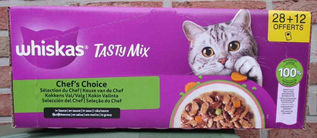 1 doos whiskas tasty mix 40 x 0,85 gram, Ophalen, Kat