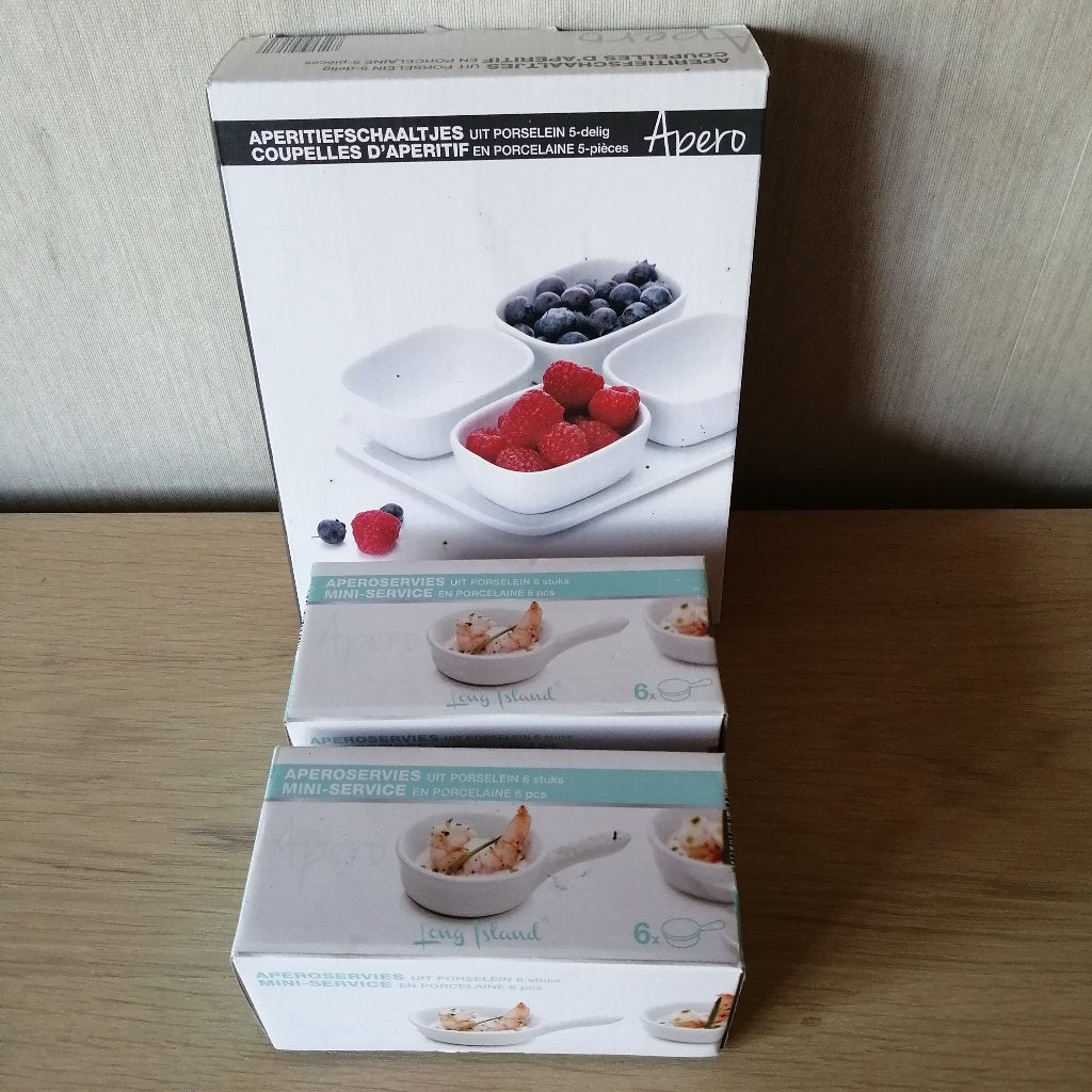 Schaaltjes  voor hapjes Nieuw + gratis cocktail sticks, Enlèvement, Neuf