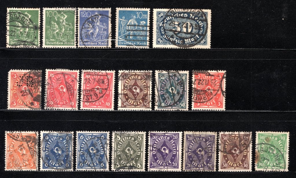 DEUTSCHES REICH jaar 1922 gestempeld, Verzenden, Gestempeld