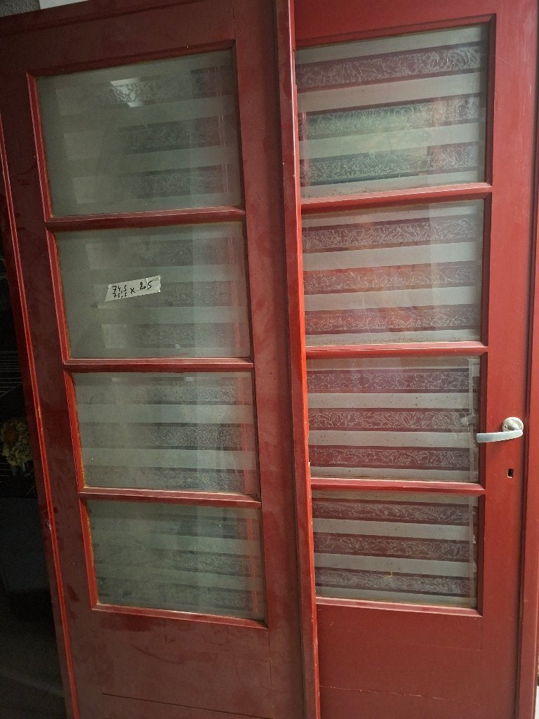 dubbele binnendeur 150cm, Porte intérieure, Enlèvement, Utilisé, Verre