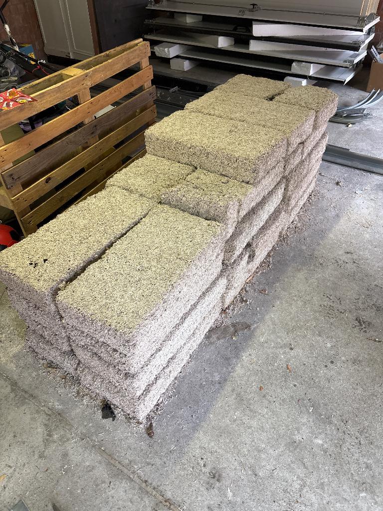 Kalkhennep isolatie, Enlèvement, Autres matériaux, 8 à 12 cm, Isolation des murs