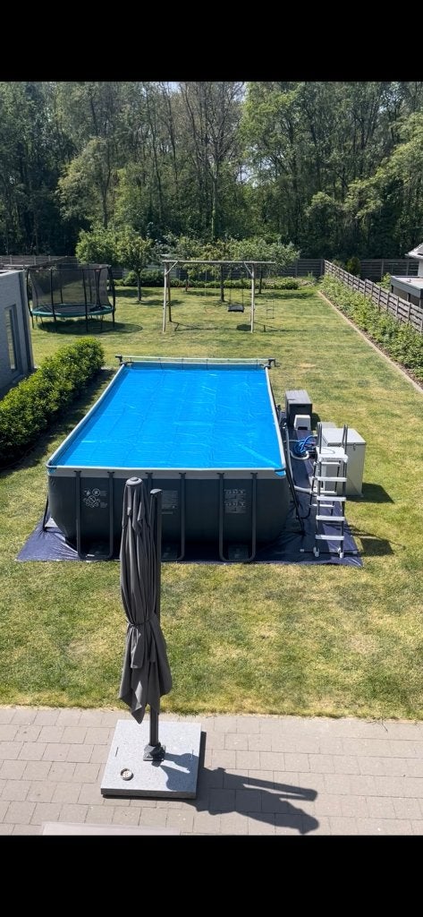 INTEX zwembad 7,3 x 3,7 met alle toebehoren, startklaar., Tuin en Terras, Ophalen, Gebruikt, 80 tot 120 cm, 300 cm of meer