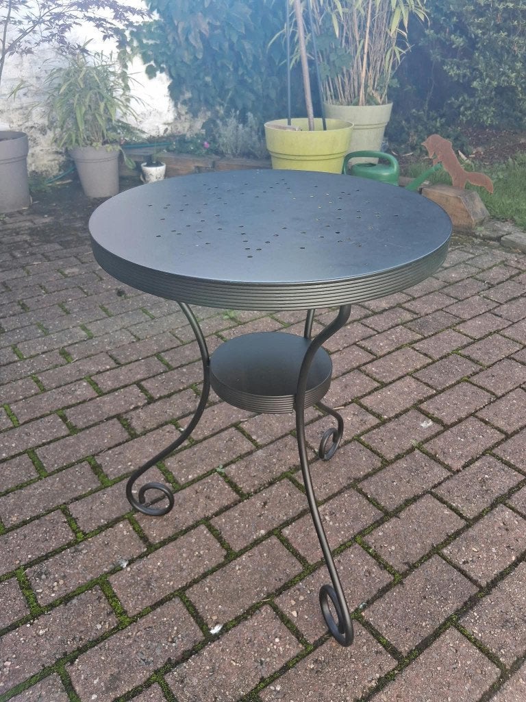 Table d'appoint noire, Maison & Meubles, 55 à 75 cm, Rond, Enlèvement, Utilisé