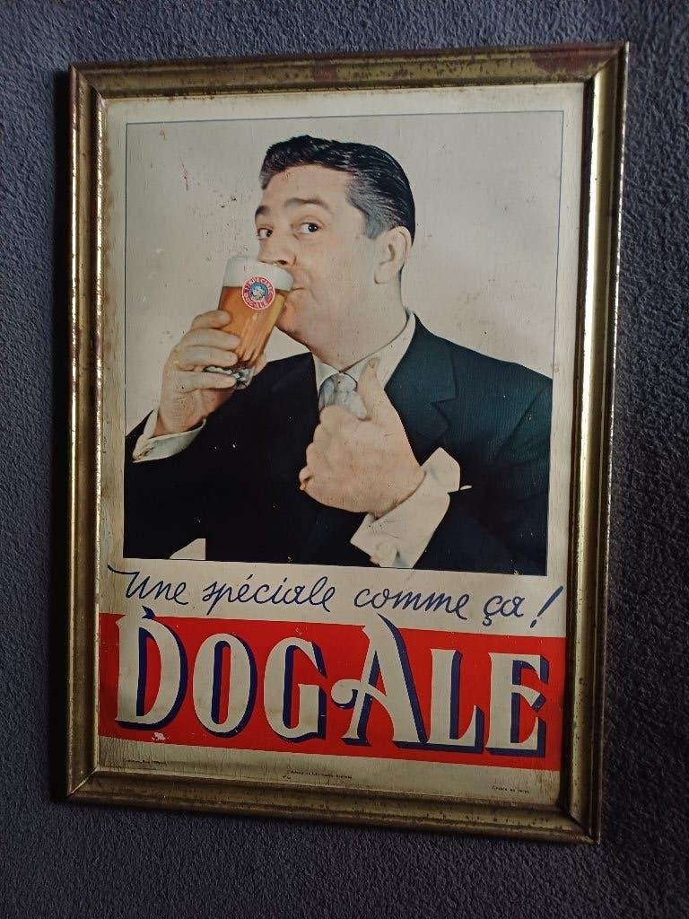 Panneau publicitaire Dog Ale, Enlèvement ou Envoi, Utilisé, Panneau, Plaque ou Plaquette publicitaire