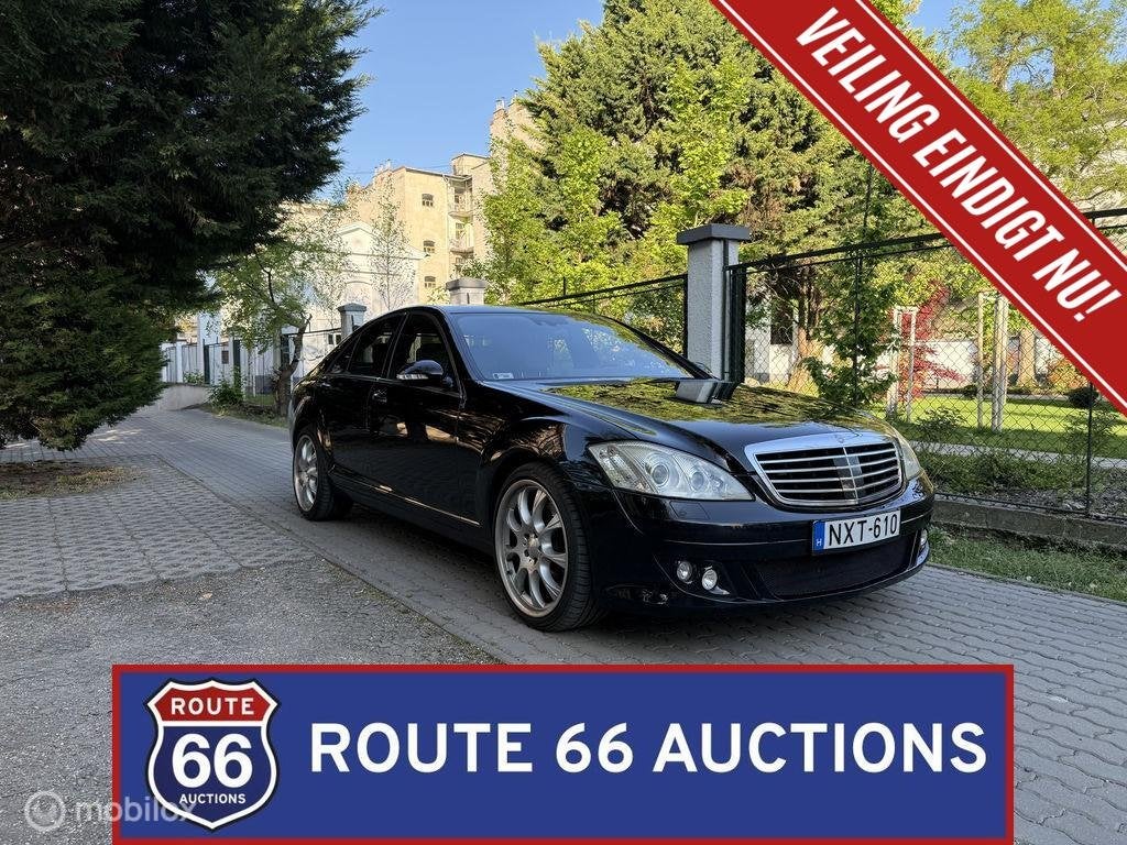 Mercedes-Benz S 500 Brabus 6.1 | 2008 | Route 66 Auctions, Auto's, Gebruikt, Zwart, Bedrijf, Handgeschakeld