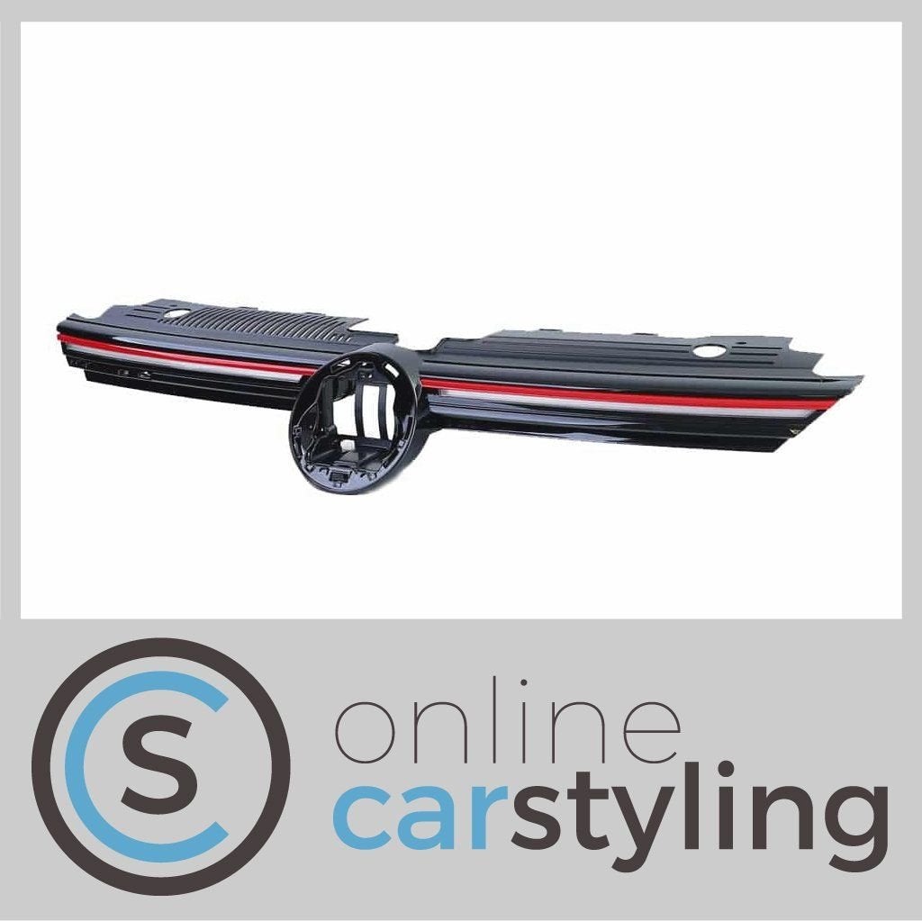 Sport Grill VW Golf VIII met rode lijst en LED verlichting, Auto-onderdelen, -, Volkswagen, -, Nieuw