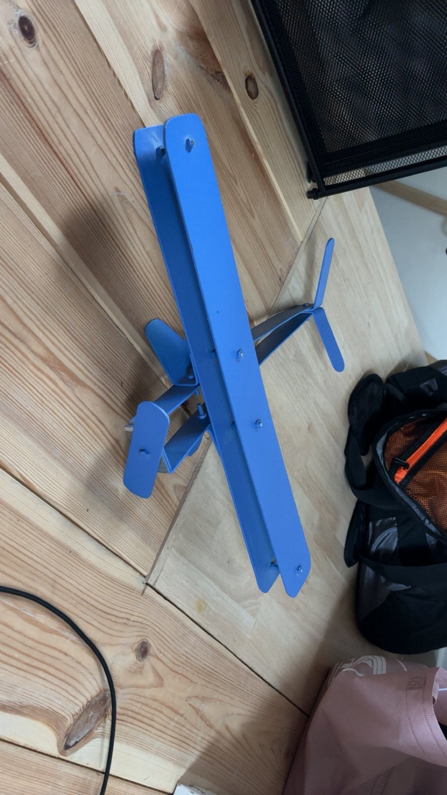 Handgemaakt metalen vliegtuig – blauwe decoratie, Ophalen, Nieuw