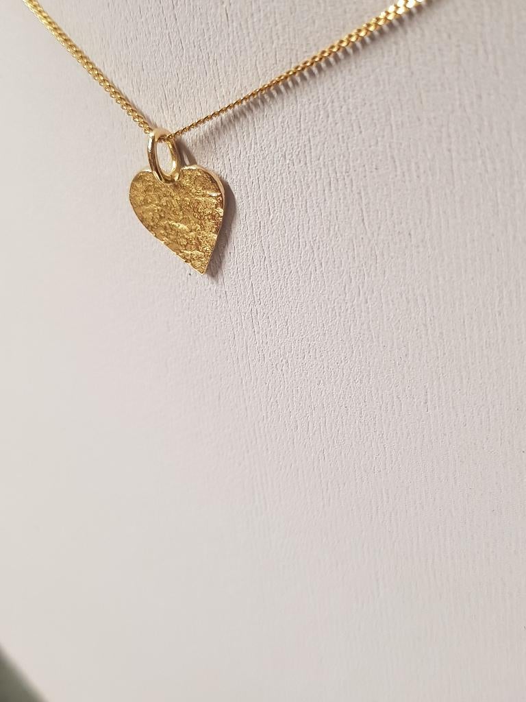 Pendentif coeur or jaune 18 ct, Neuf, Or, Cœur, Jaune