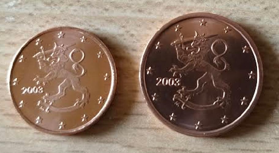 1 & 2 cent Finland in UNC (uit de rol)., Enlèvement ou Envoi, Finlande, Autres valeurs, Série