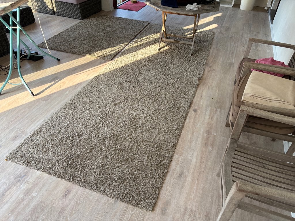 tapijt Ikea 133 x 195 cm - 3 stuks, Ophalen, Gebruikt, Bruin, 100 tot 150 cm