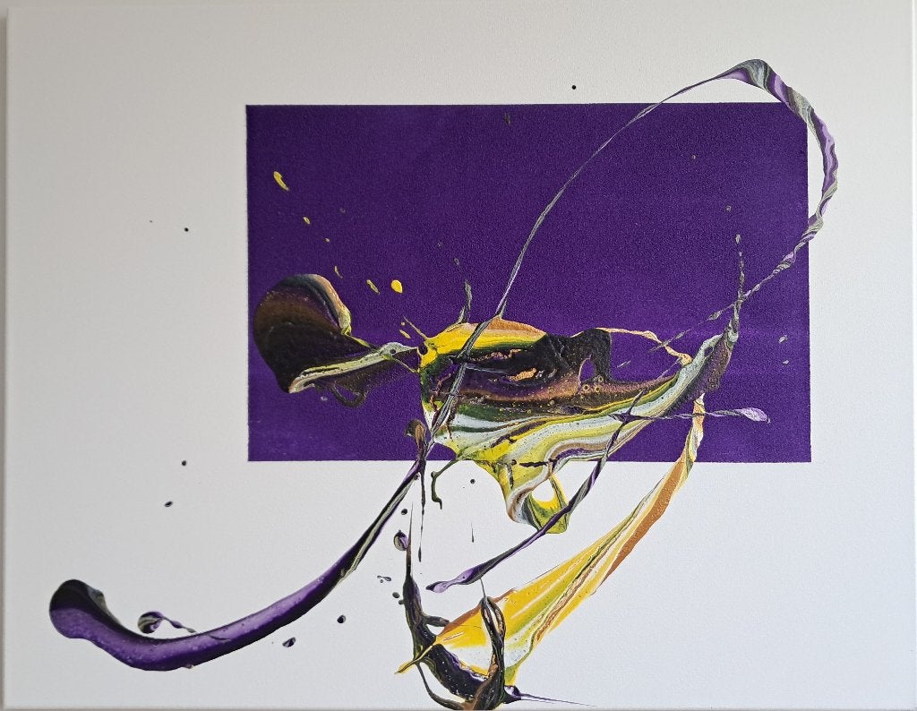Abstract Modern Acryl canvas 70*90cm, Ophalen, Gesigneerd, Acrylverf, Abstract