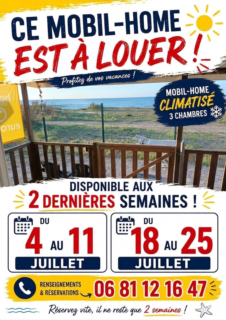 Location mobil-home à Vias (Hérault)