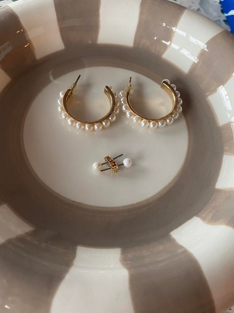 Boucles d’oreilles perles, Handtassen en Accessoires, Ophalen of Verzenden, Nieuw, Wit, Hangers