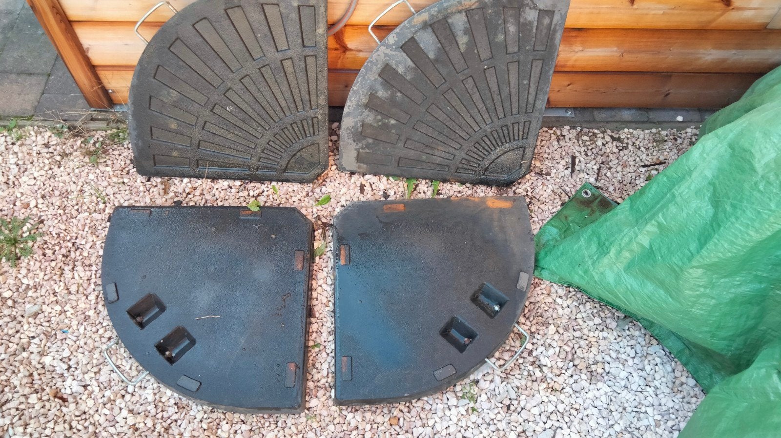 4 parasolgewichten 14kg, Tuin en Terras, Ophalen, Gebruikt