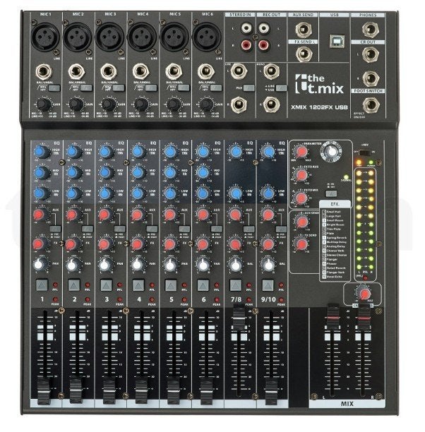 Table mixage the t.mix xmix 1202 FX USB, Musique & Instruments, Enlèvement, Comme neuf, 5 à 10 canaux, Entrée micro
