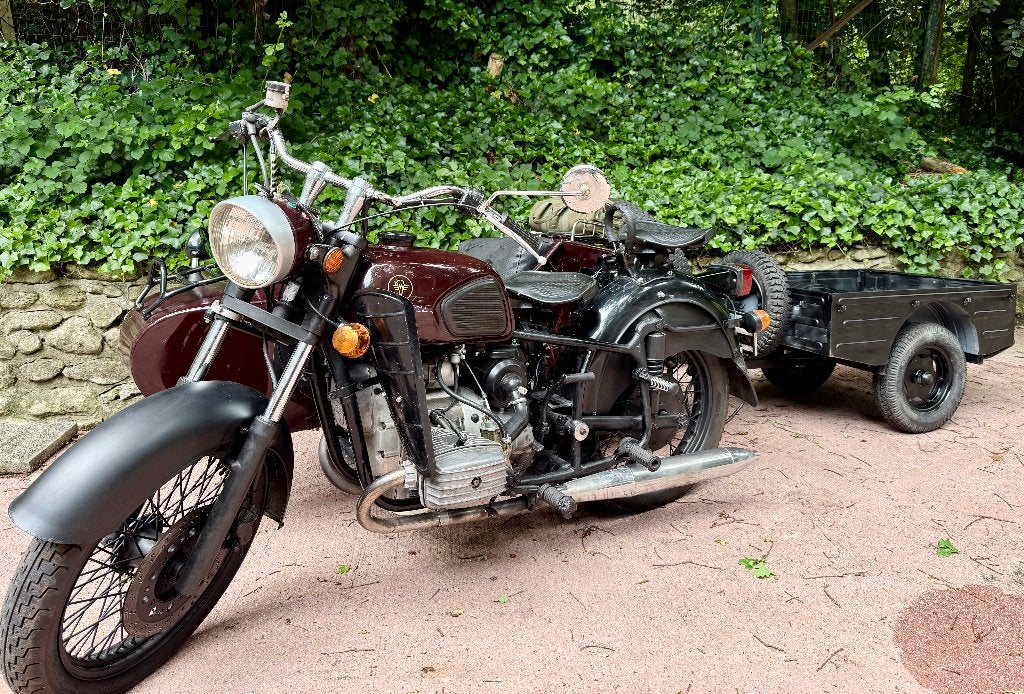 Sidecar Dnepr MT-16 oldtimer avec remorque, Overige merken, Permis Moto A, Tourisme, Occasion