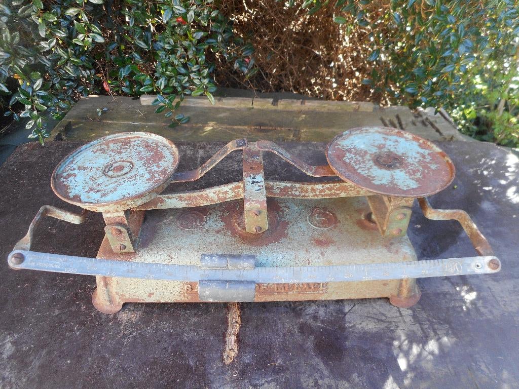 vieille balance de ménage pour déco pots de fleurs, Ophalen of Verzenden