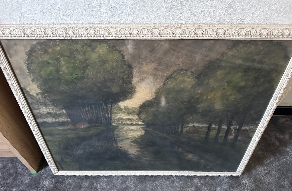 Mooi romantisch schilderij, Ophalen