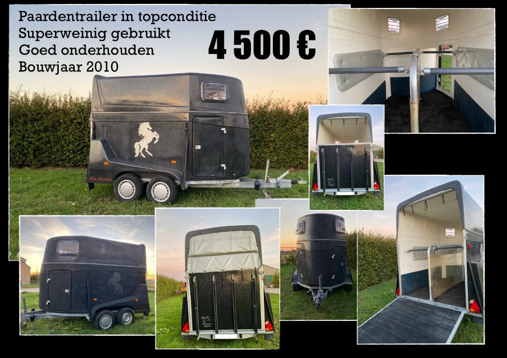 Prachtige 2-paardstrailer (Polyester) – In topconditie!, Dieren en Toebehoren, Ophalen, Zo goed als nieuw, Polyester, 2-paards trailer