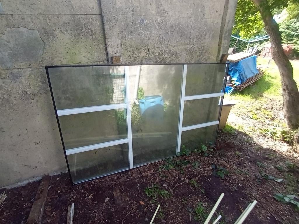 2 stuks ruiten / glas, Ophalen, Gevelraam of Ruit, Gebruikt, 120 tot 160 cm