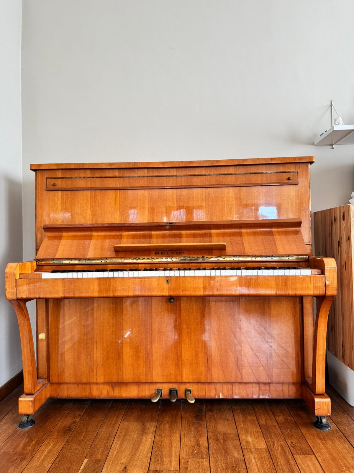 Buffetpiano Belton, Muziek en Instrumenten, Ophalen, Gebruikt, Bruin, Piano