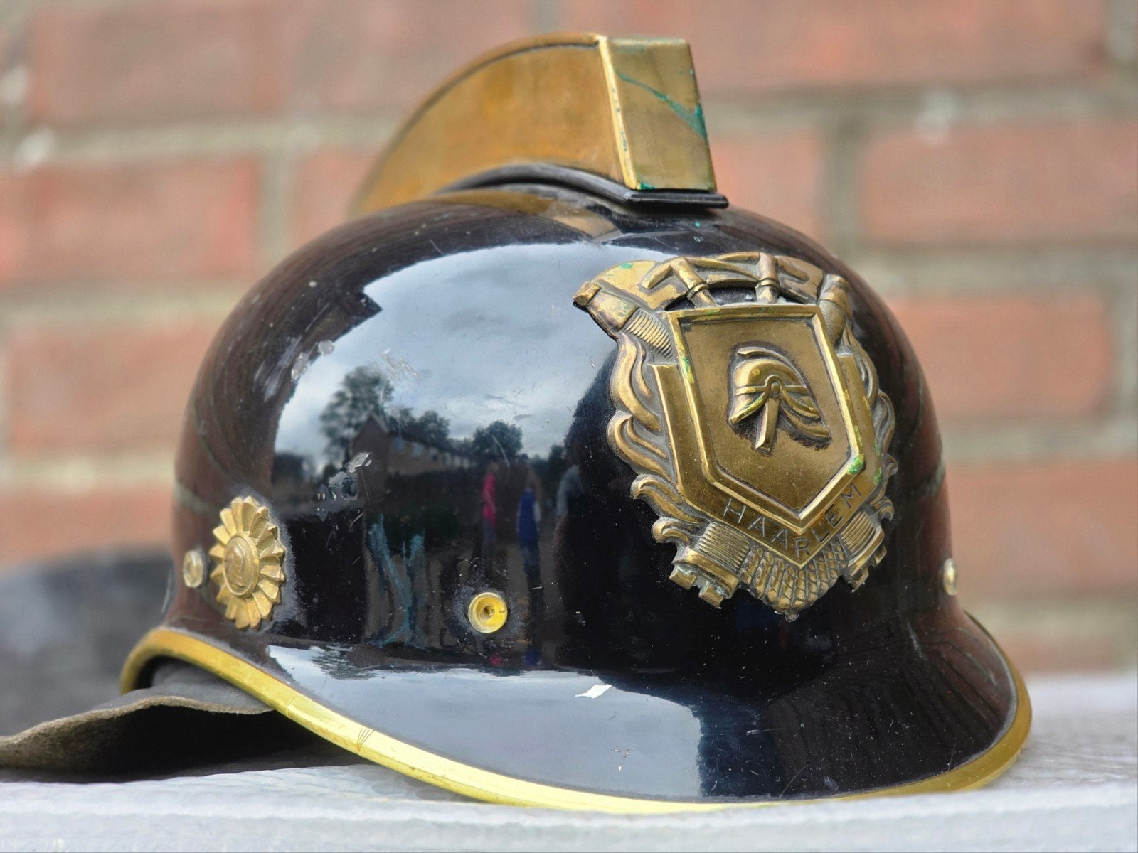 Casque des sapeurs-pompiers néerlandais Haarlem, Collections, Enlèvement ou Envoi