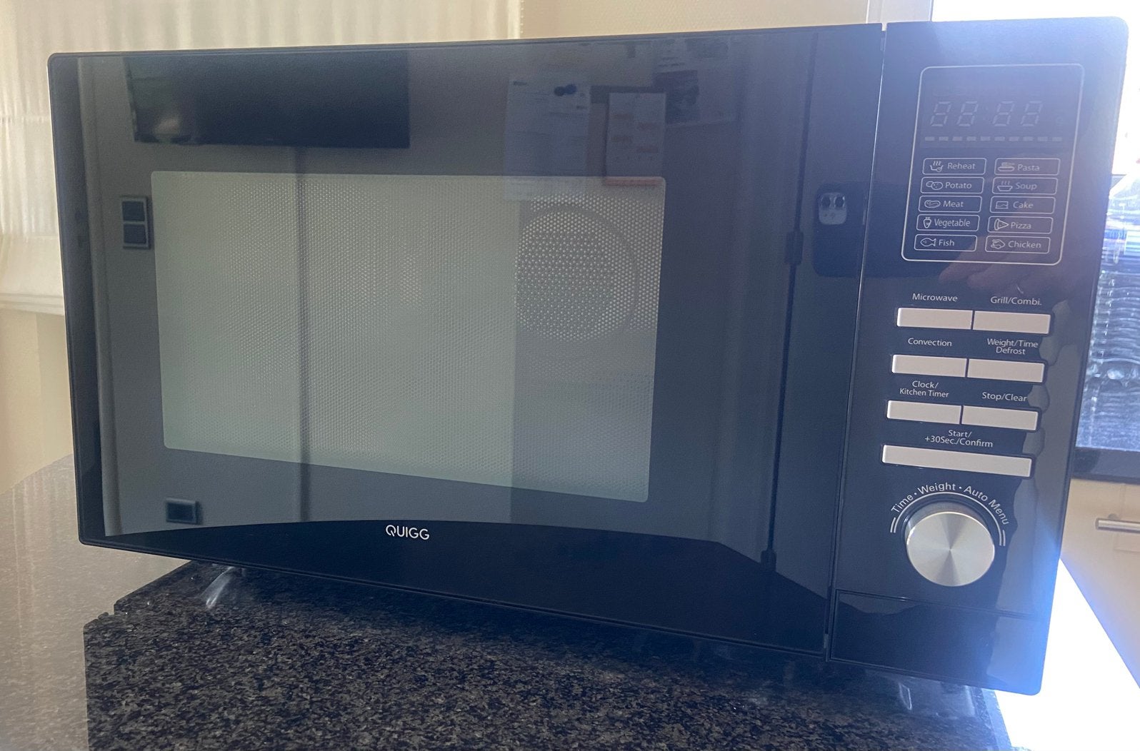 Microwave oven grill QUIGG zwart, Electroménager, Micro-ondes, Enlèvement, Comme neuf, Gril