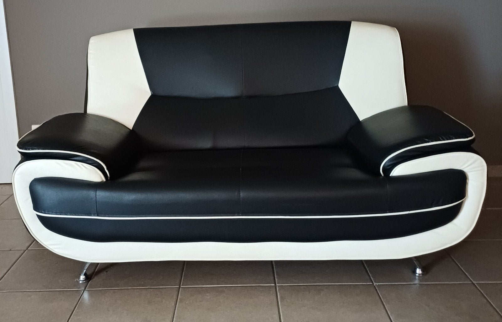 Canapé 2 places et fauteuil inclinable, Maison & Meubles, Enlèvement, Utilisé, Synthétique, Modern