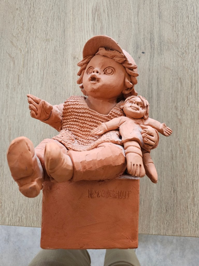MARIE Claerhout, Antiquités & Art, Art | Sculptures & Bois, Statue, Pierre ou céramique, Autres sujets, 20 - 50 cm, Europe, Moderne