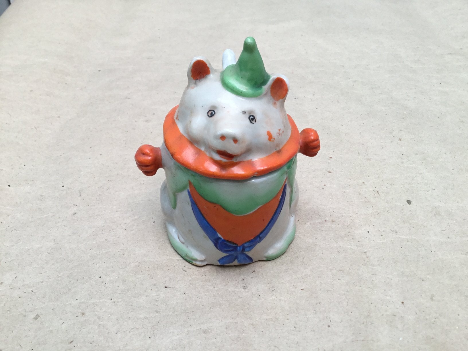 Sucrier vintage en porcelaine en forme de cochon, Enlèvement ou Envoi