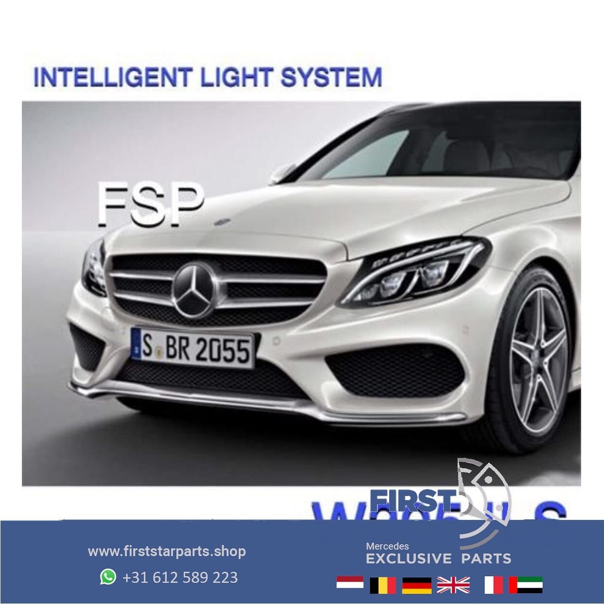 W205 ILS Koplamp LED LINKS C43 C63 AMG Mercedes C Klasse 201, Utilisé, -, -, Enlèvement ou Envoi