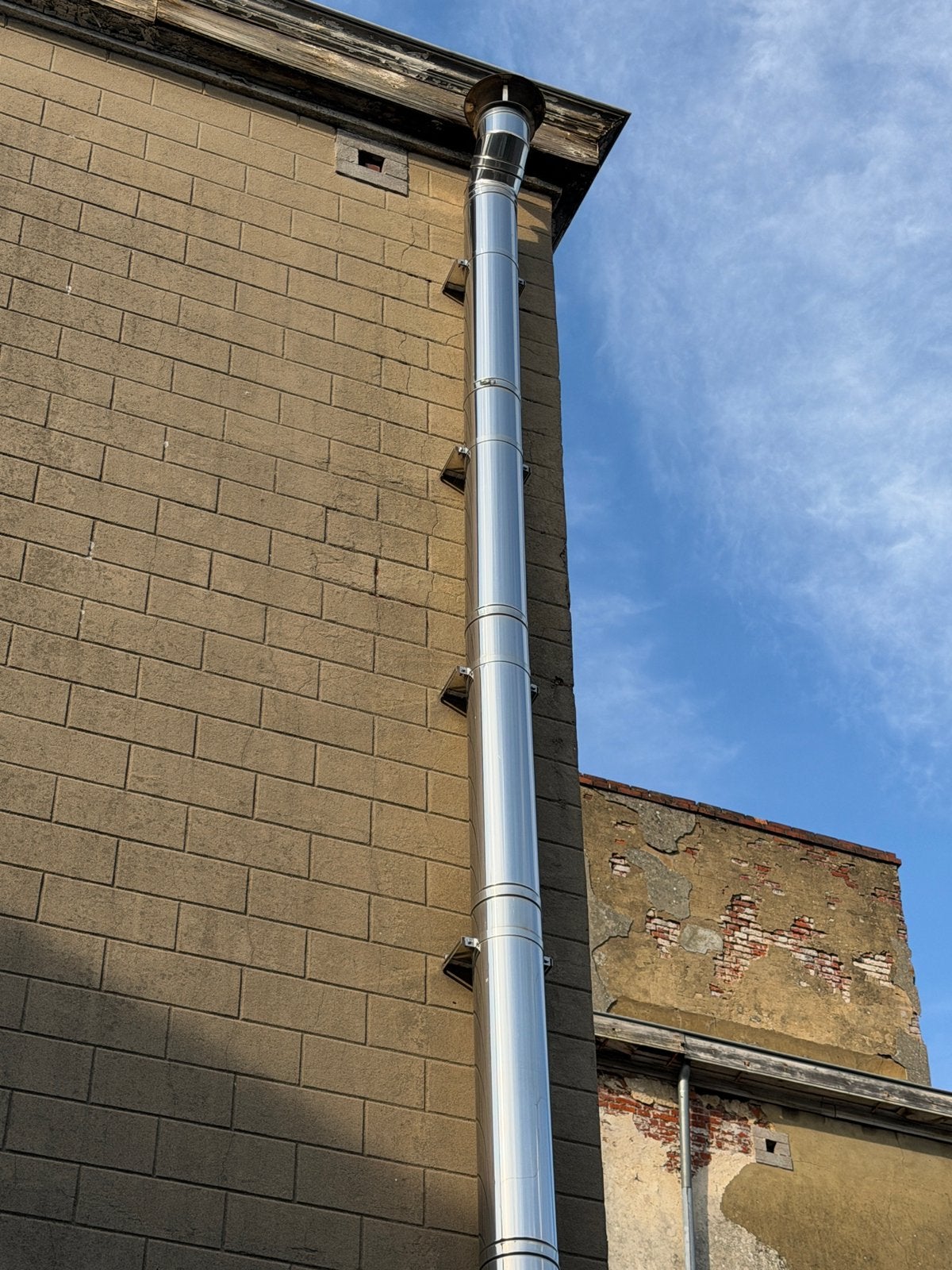 Cheminée Inox double paroi Poujoulat 150/210mm +-9m, Enlèvement, Comme neuf