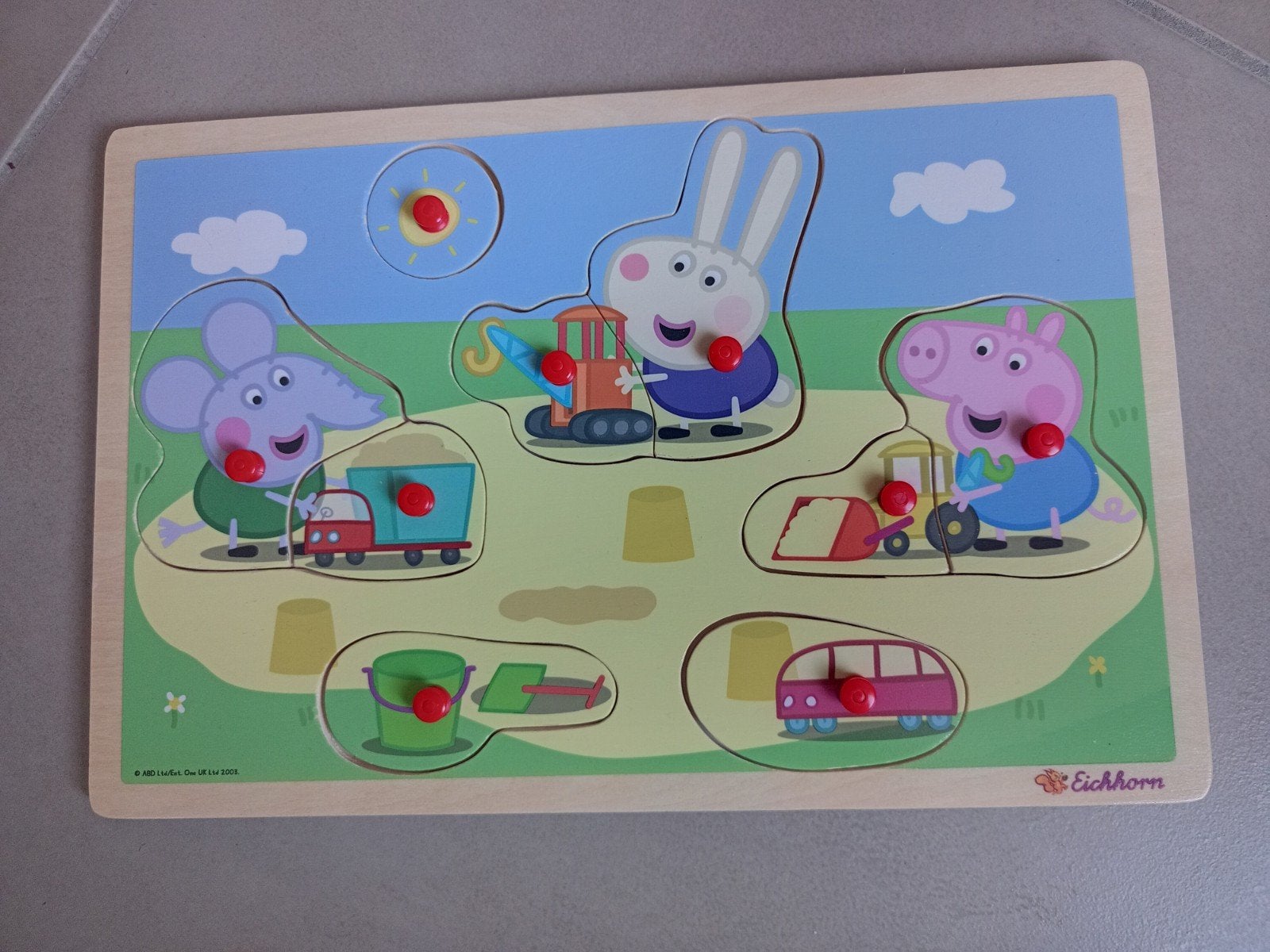 Houten legpuzzel Peppa Pig. Eichhorn., 2 tot 4 jaar, Ophalen of Verzenden, Zo goed als nieuw, Van hout